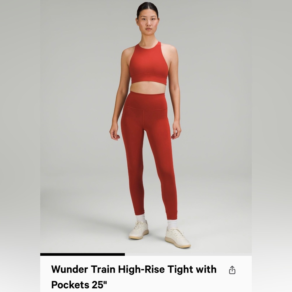 NWT Lululemon Wunder Train HR Tight with Pockets 25”